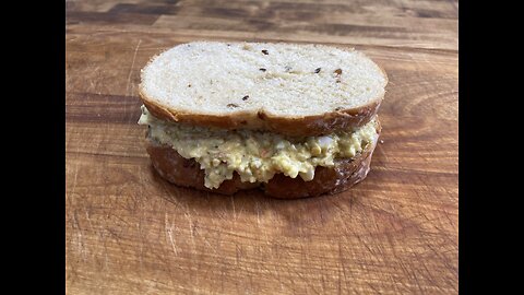 Loaded egg salad sandwich