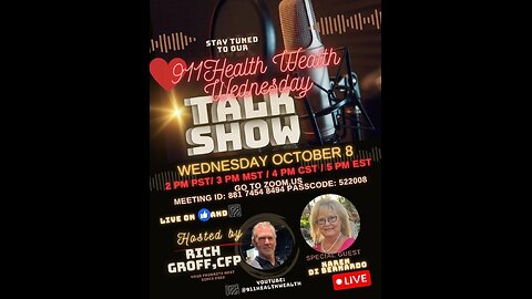 Karen D 10/8/25 911HealthWealth Wednesday Topics: Hair Loss Kidney Issues Knee Pain Energy