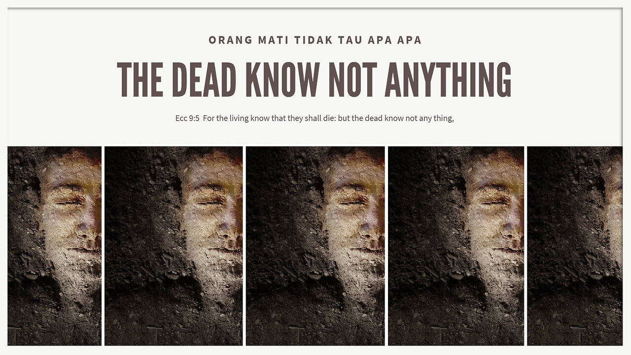 THE DEAD KNOW NOT ANYTHING