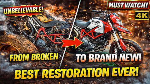 UNBELIEVABLE Ducati Restoration 😱 From Totally Wrecked to Brand New 4K