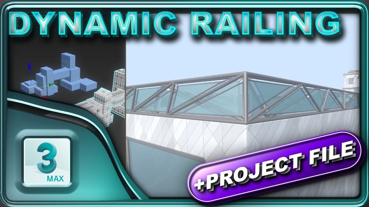 Part 2 - Dynamic Railing Preview - Procedural 3D Building Project for 3DS Max
