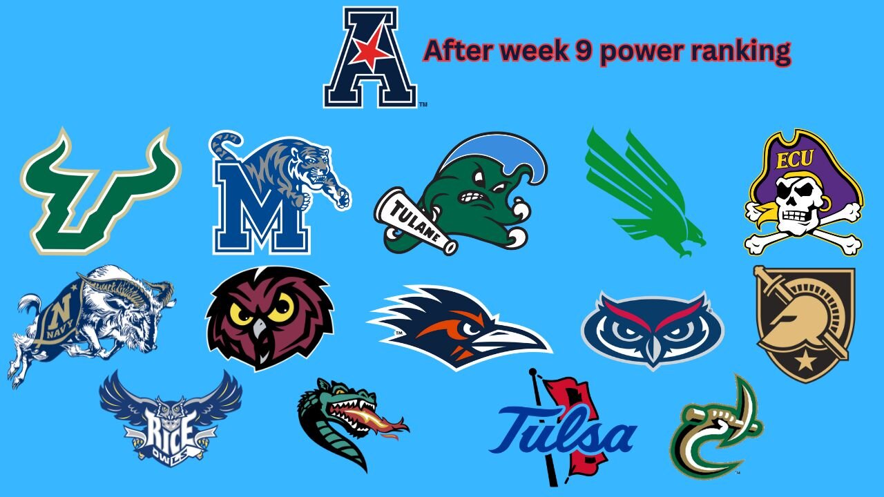 After week 9 power rankings for AAC football