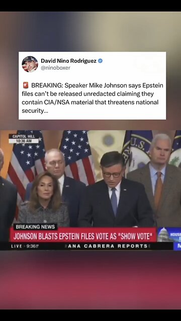 David Nino Rodriguez ~ Epstein files can’t be released unredacted