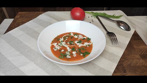 Rich Tomato Cream Soup | Homemade Meat Broth Base | Pure Taste ASMR