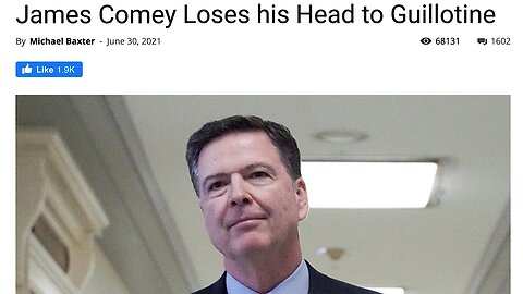 Dark Web: James Comey Guillotines - RRN James Comey Loses His Head to Guillotine