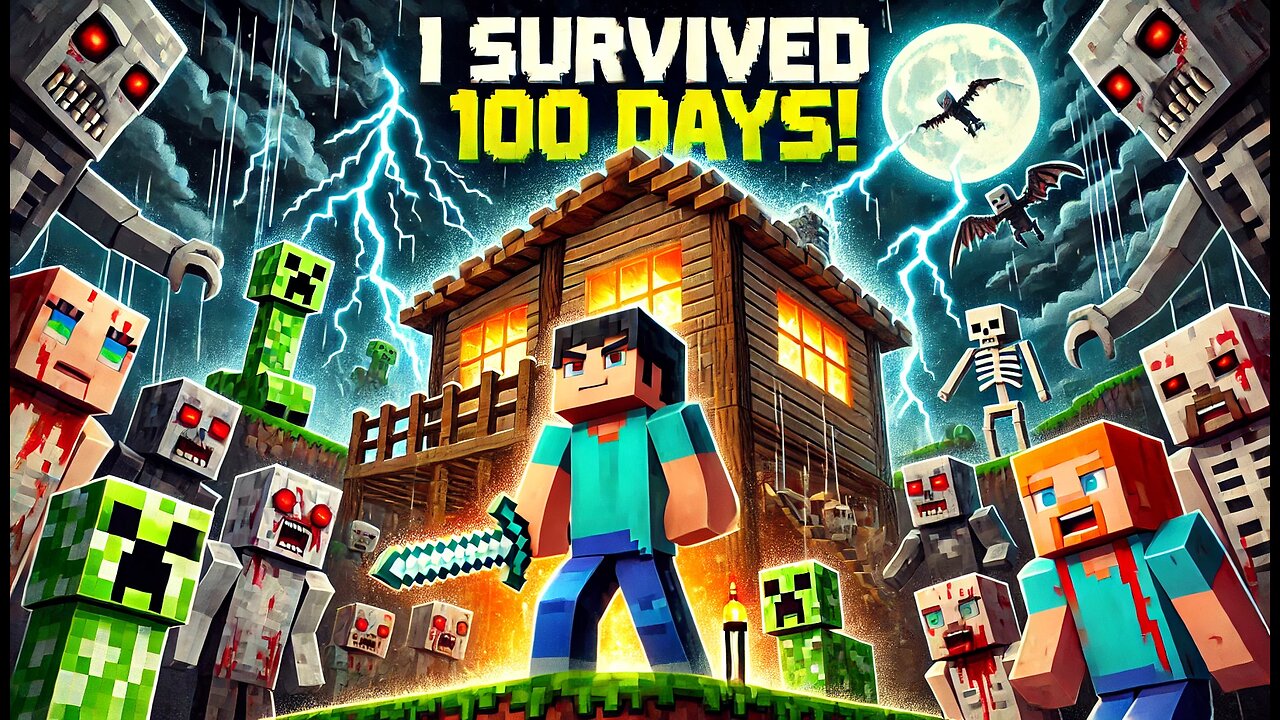 I Survived 100 DAYS In A Minecraft House! ⛏️🏠