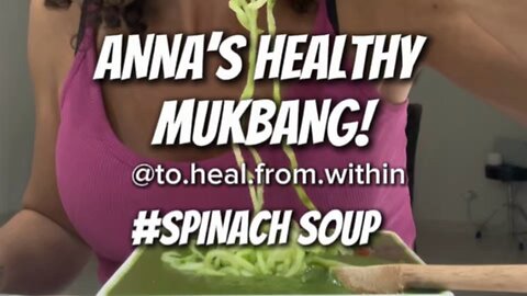 SPINACH SOUP 🥣 #healthy #healthylifestyle #mukbang #medicalmedium #eatingshow #dinner