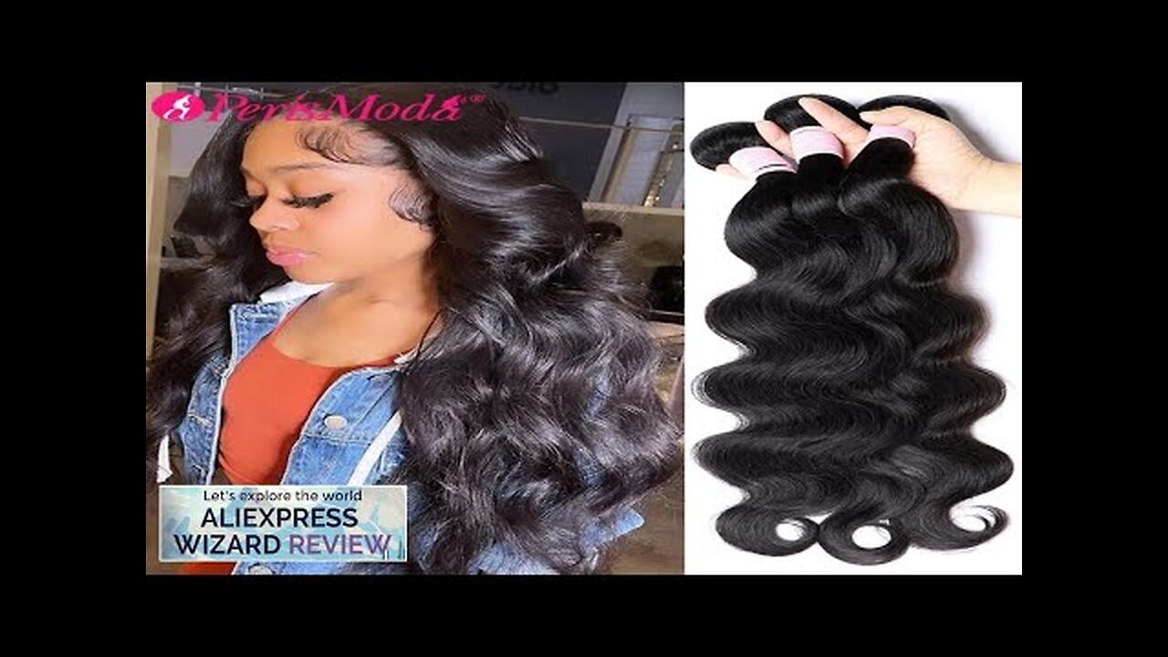 PerisModa Body Wave Bundles Human Hair Brazilian Weaving Natural Black 3 4 Review