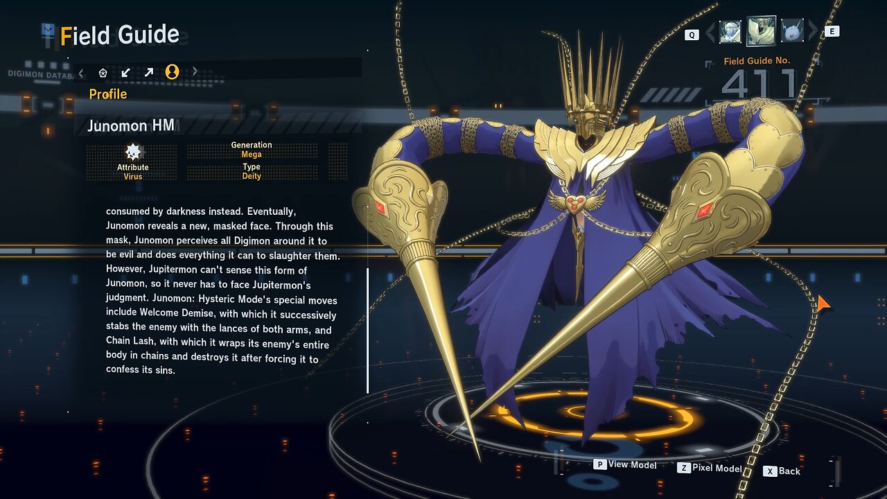 junomon HM all digivolution/de-digivolution/profile Digimon Story Time Stranger