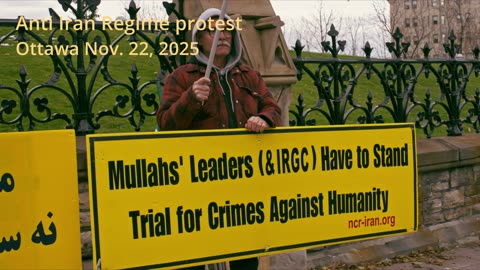 Small Ottawa Anti-IRI- regime protest Nov 22 2025