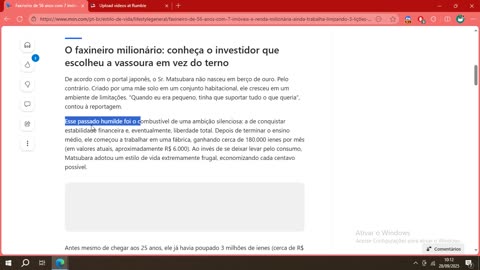 Faxineiro de 56 anos com 7 imóveis e renda milionária ainda trabalha limpando