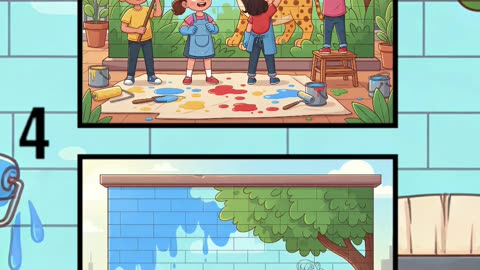 Kids Painting a Colorful Wall 🖌️🌈