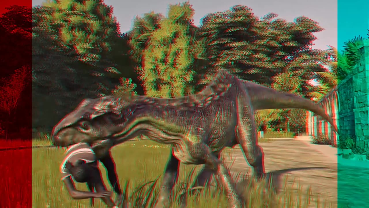 Anaglyph 3D Jurassic Park Rampage