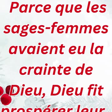 "La bénédiction de Dieu envers les sages-femmes" Exode 1:#shortvideos #youtubeshorts #ytshorts #yt