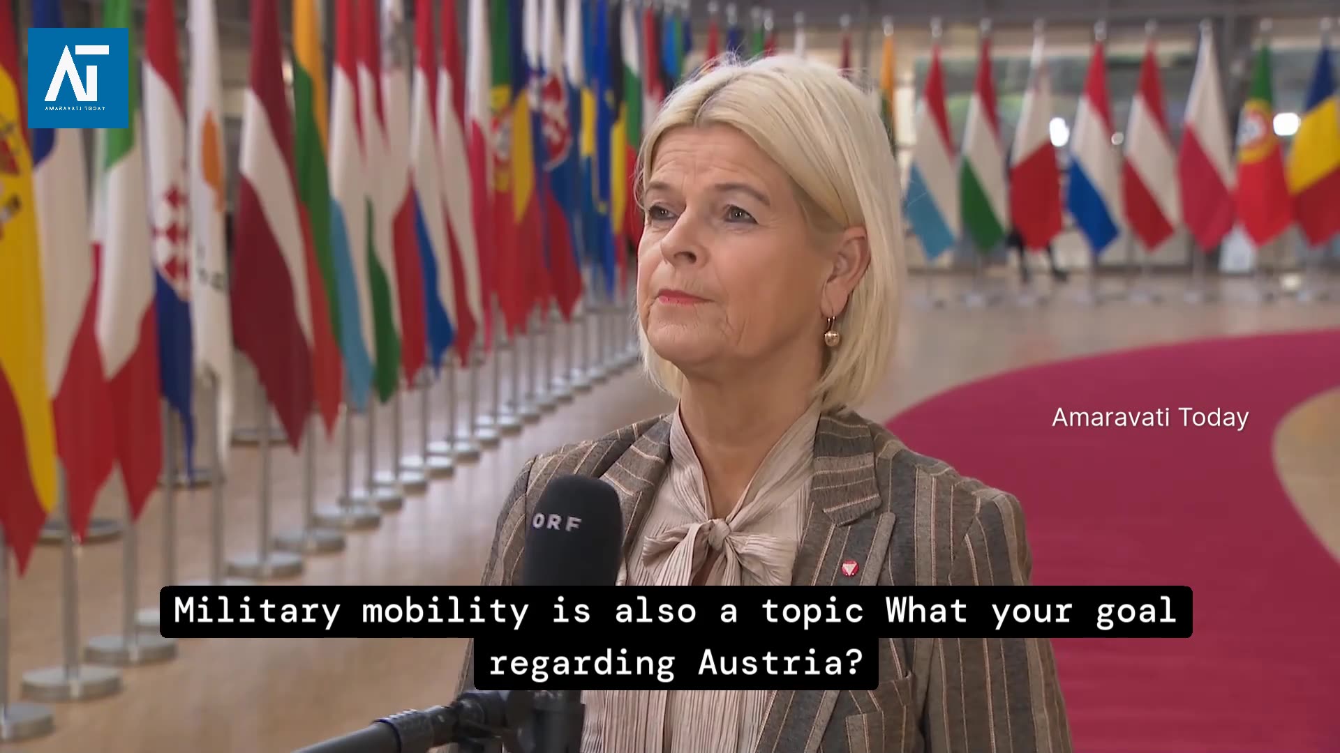 Austria’s Defence Minister Klaudia Tanner Arrives at EU Defence Meet | Brussels | AT World News