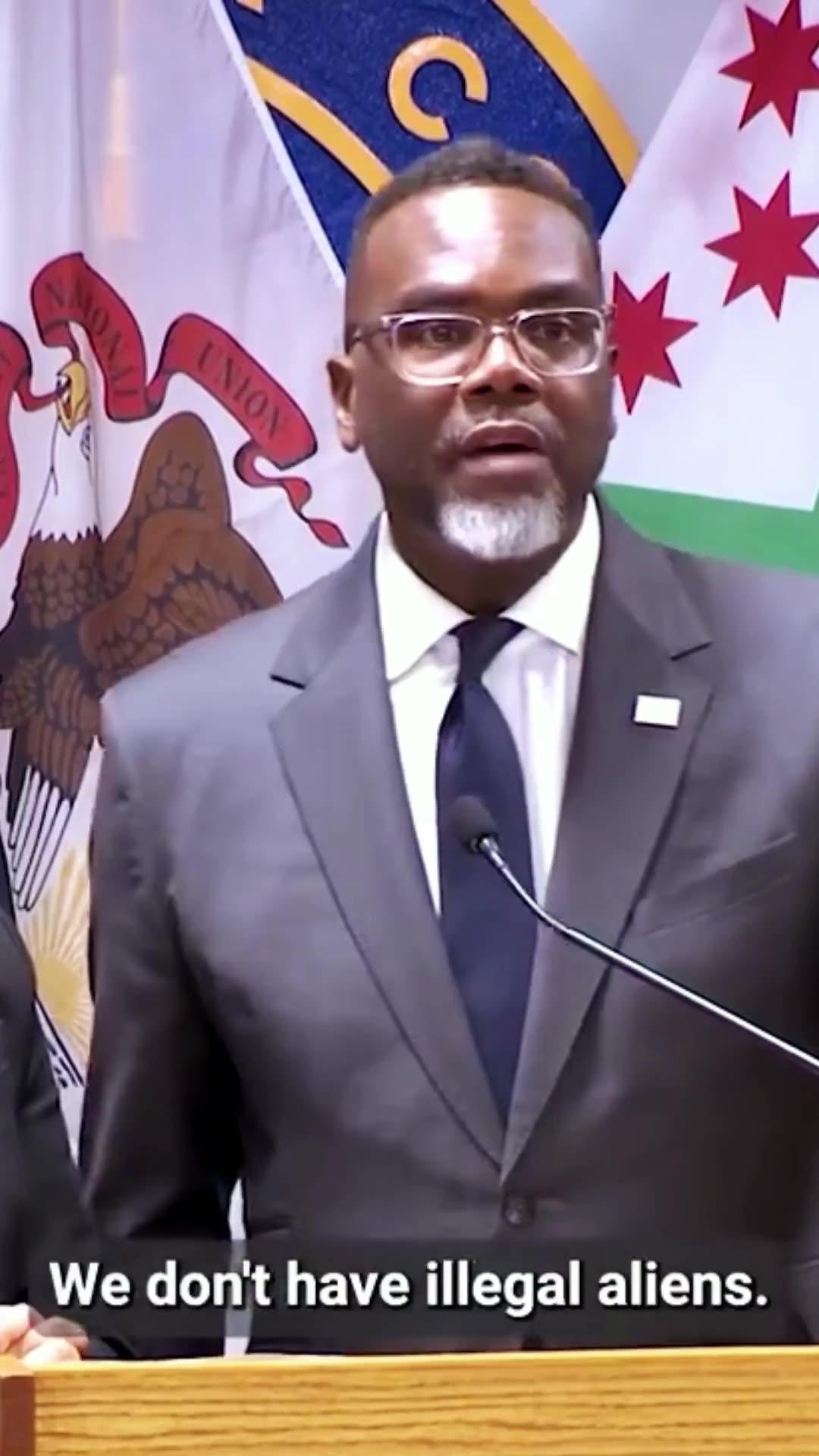 Woke Chicago Mayor Brandon Johnson lashes out after a reporter calls illegal immigrants