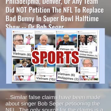 Fact Check: Teams Did NOT Petition The NFL To Replace Bad Bunny In Super Bowl Halftime Show