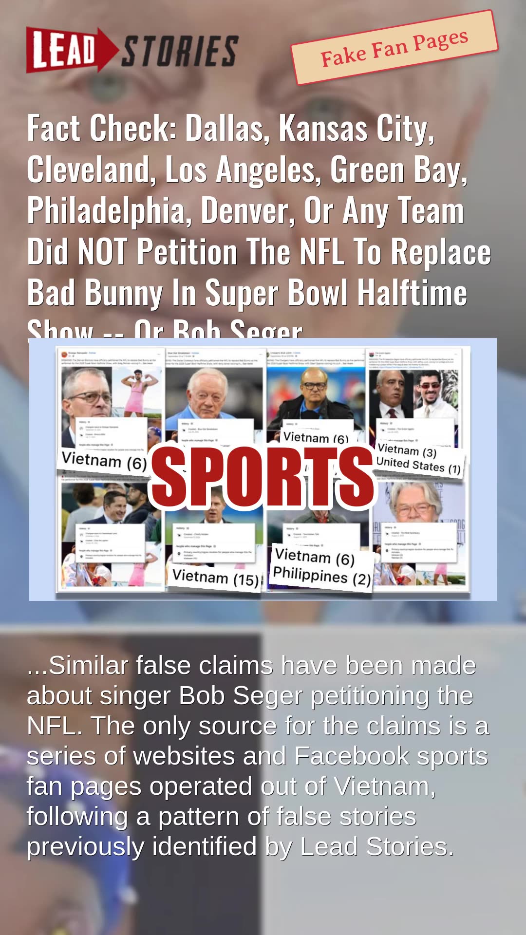 Fact Check: Teams Did NOT Petition The NFL To Replace Bad Bunny In Super Bowl Halftime Show