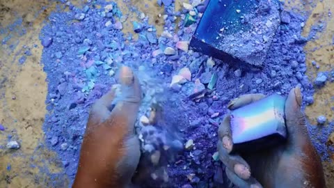 Blue Dyed Gym Chalk ASMR | Oddly Satisfying Sleep Aid