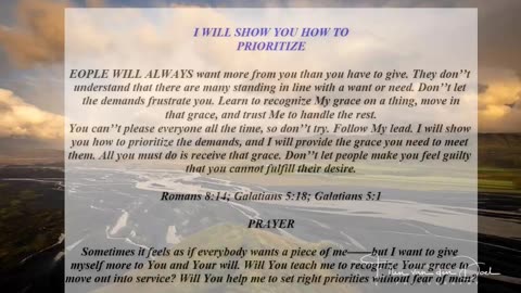 I Will Show You How To Prioritize