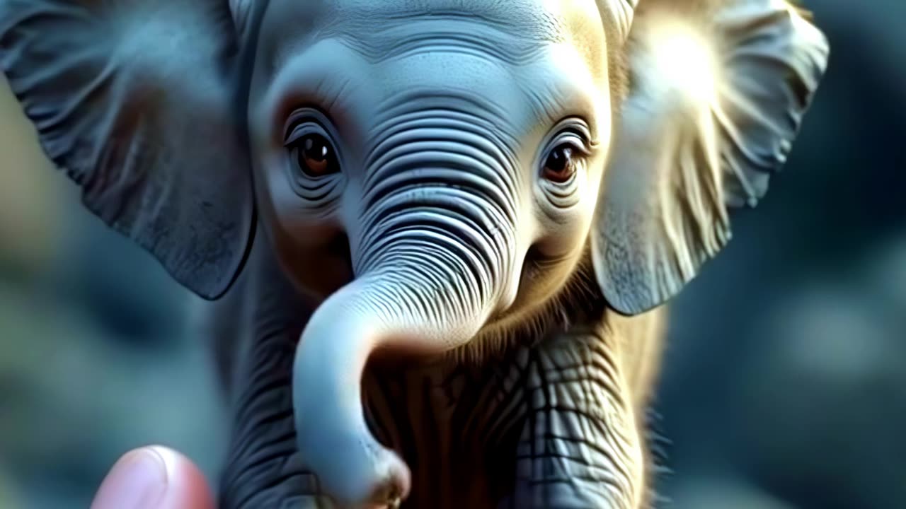 Baby Elephant In Human Hand Playing #elephant #cuteanimals #animal #animallover #animalshorts
