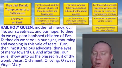 Mary's Daily Live Holy Rosary Prayer at 8:00 p.m. EDT 10/11/2025