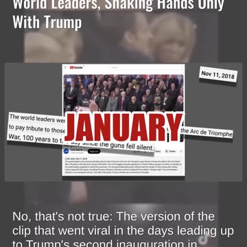 Fact Check: EDITED Video Shows Putin Ignoring World Leaders, Shaking Hands Only With Trump