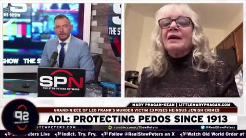 Stew Peters EXCLUSIVE: Grand-Neice of Mary Phagen-Kean, MURDERED by Pedo Jew in 1913 Exposes the ADL!