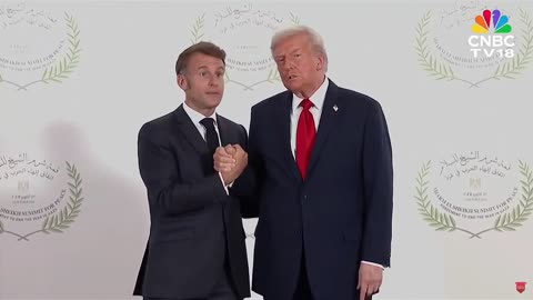 Today as Trump was greeting world leaders