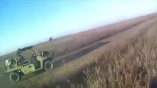 💥Footage of the attack of a Ukrainian FPV drone on a Desertcross-1000-3 all-terrain vehicle