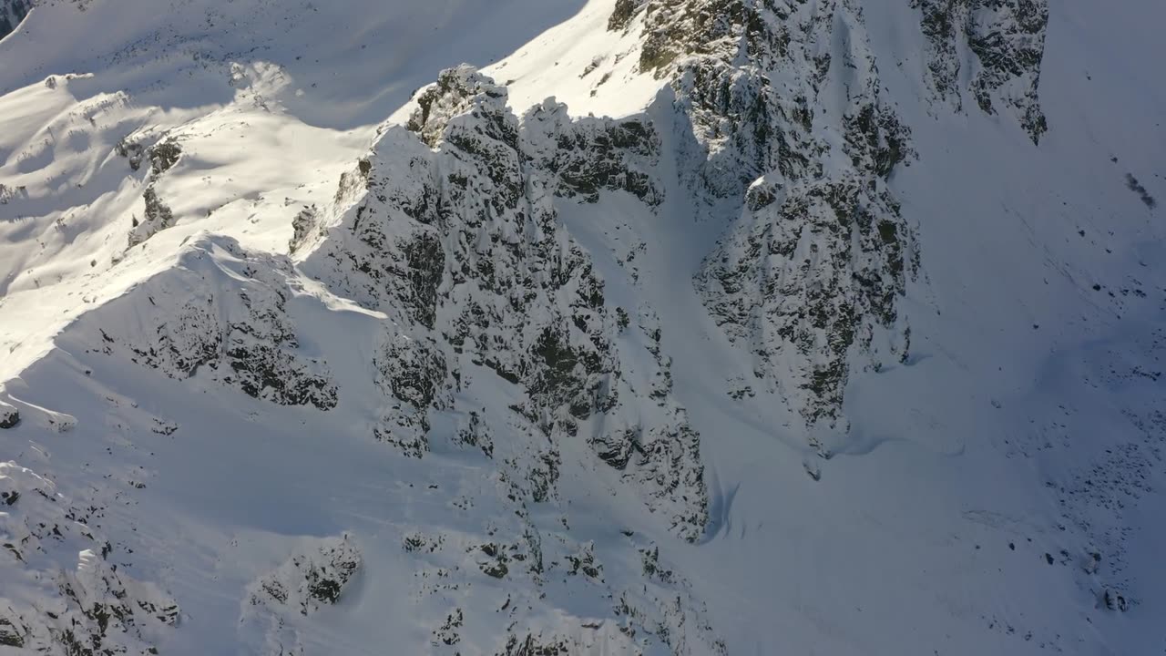 Winter Mountains View, DRONE SHOT