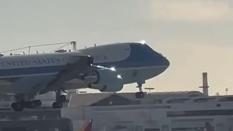 Air Force One is Wheels down in Los Angeles California to fix the Liberals MESS!