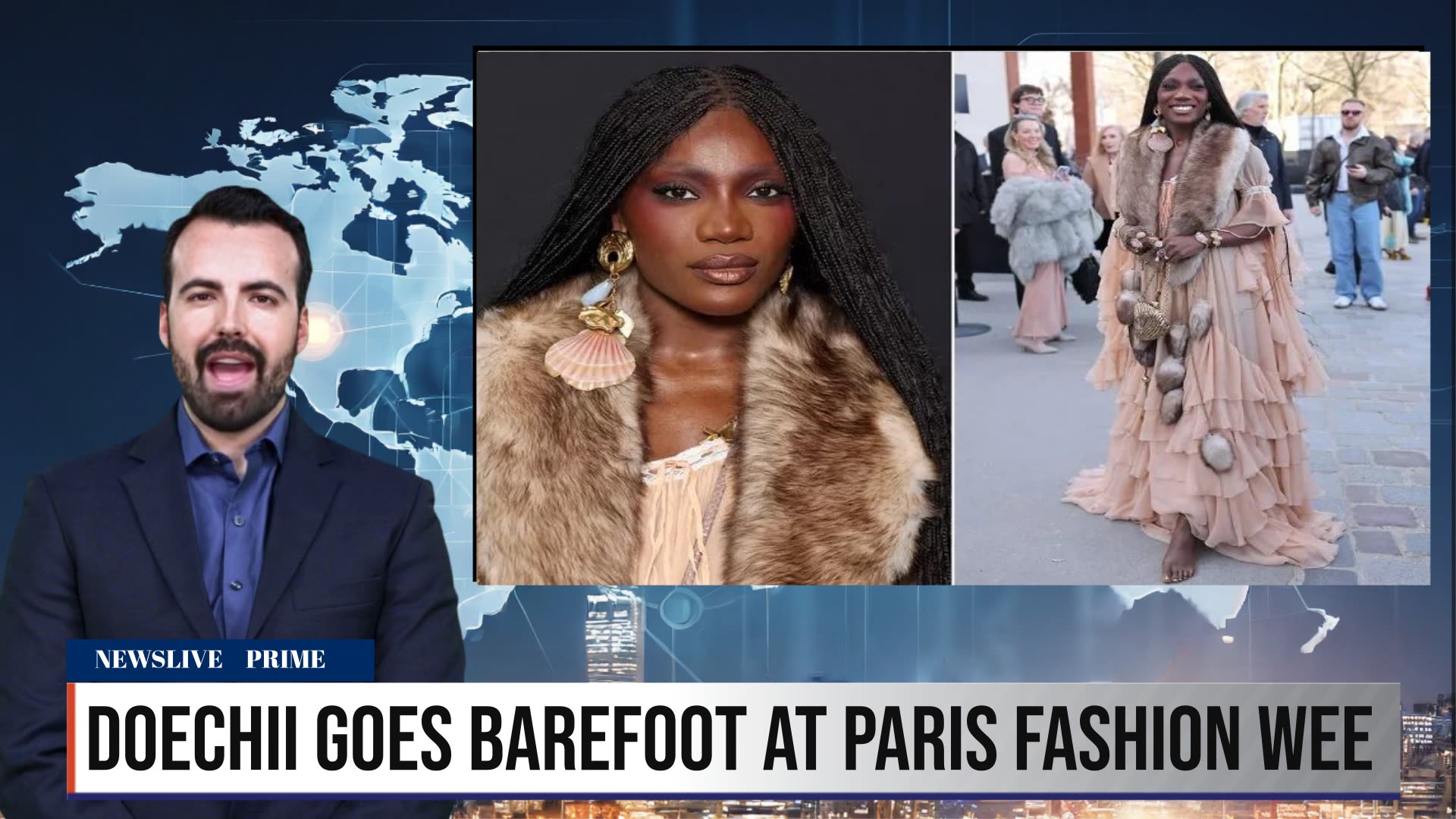 DOECHII STUNS PARIS! BAREFOOT & BOLD AT CHLOÉ SHOW(01)