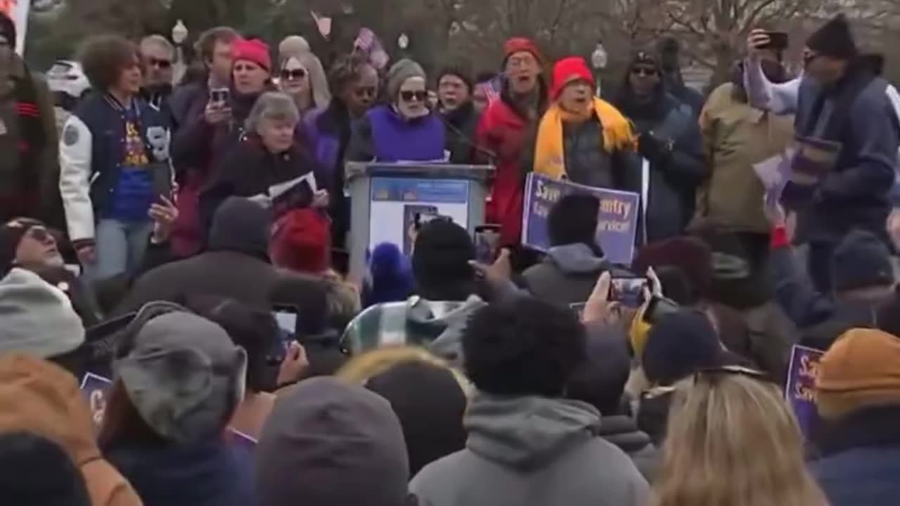 LOL Look at a handful of Dems "protest!"