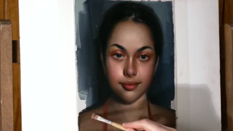 PORTRAIT PAINTING TIME-LAPSE __ “Maia” oil on paper