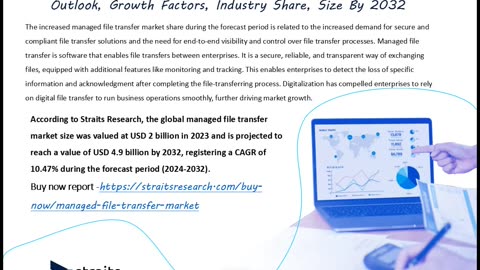 Managed File Transfer Market Size to Reach USD 4.9 Billion by 2032 | Straits Research