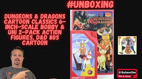 Dungeons & Dragons Cartoon Classics 6-Inch-Scale Bobby & Uni 2-Pack Action Figures #unboxing
