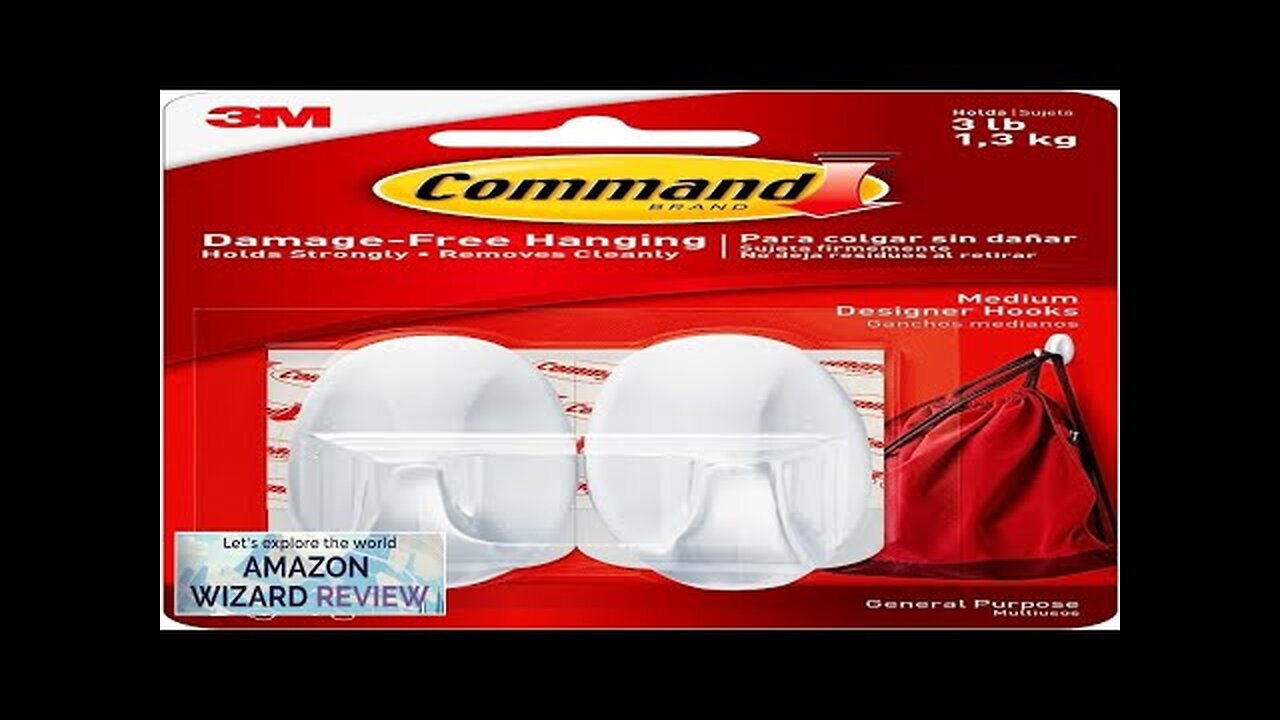 Command Medium Designer Hooks Damage Free Hanging Wall Hooks with Adhesive Strips Review