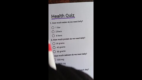 health quiz