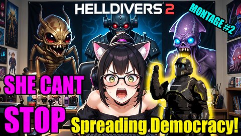 When She Tries Helldivers 2 Fails & Wins MONTAGE 2 #helldivers2 #gamergirl #otaku 🎮✝️