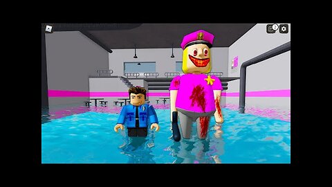 Escaping from a NIGHTMARE POLICE GIRL - BARRY'S PRISON RUN! And BECAME a BARRY COP