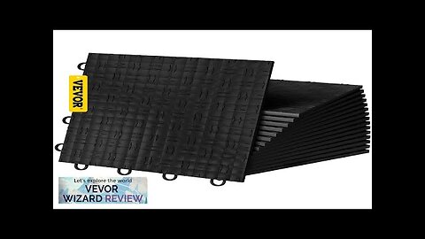 VEVOR Garage Tiles Interlocking 12'' x 12'' 50 pcs Black Garage Floor Review