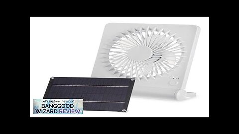 3 Speeds 5V 6W Portable Rechargeable Fan Battery Operated Fan Solar Panel Review