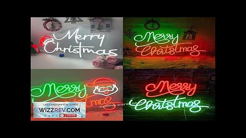 Merry Christmas Neon Lights Adjustable lighting USB Red Green White Acrylic Neon Review