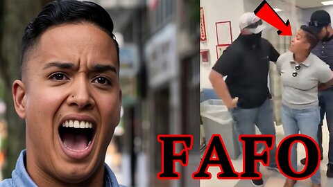 Butch Looking Democrat FINDS OUT after confronting Ice Agents BACKFIRES! FAFO!