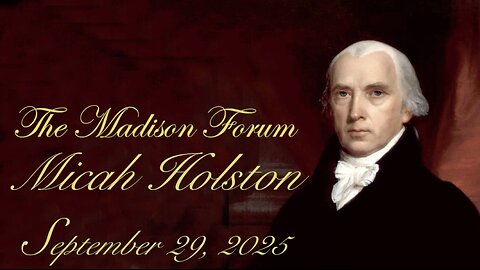 Madison Forum Guest Speaker Micah Holston - September 29, 2025