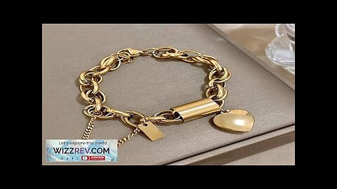 Heart Lock Stainless Steel Charm Bracelet Chunky Gold Plated Chain Love Bracelets Review