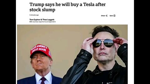 Trump buys a Tesla by a call for an uprising