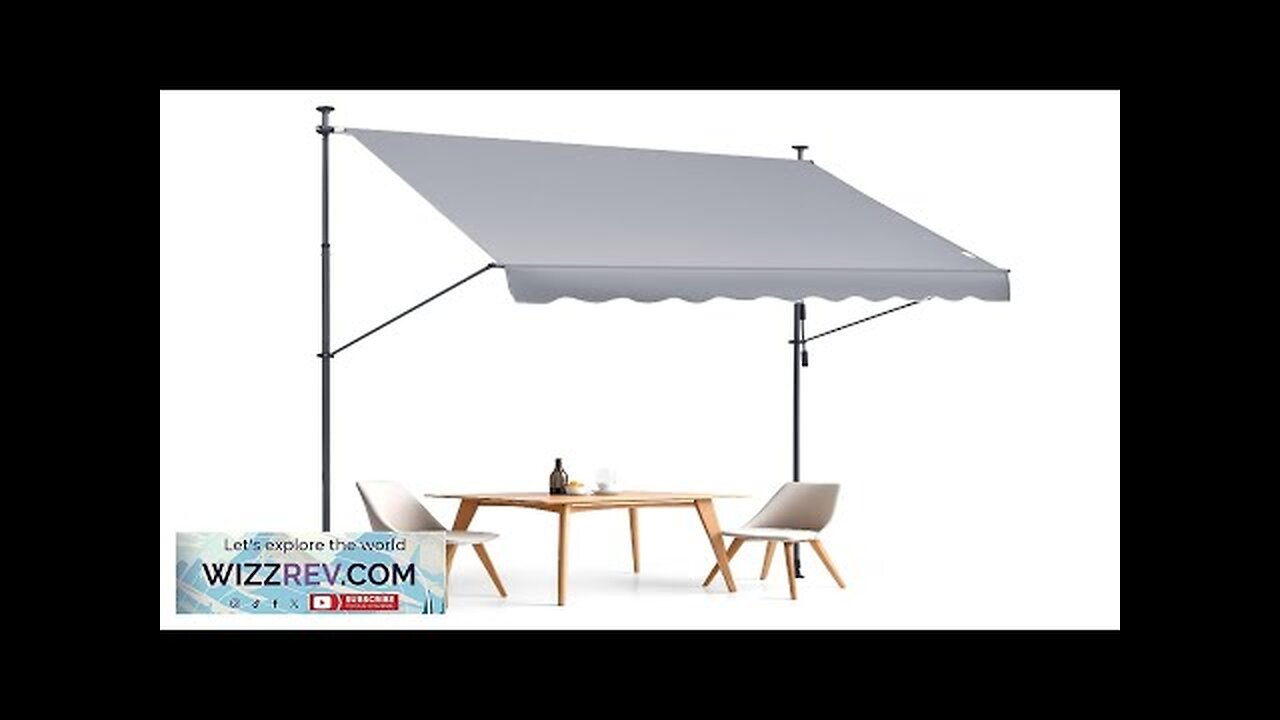 VEVOR 98x47" Patio Awning Retractable Awning Sunshade Shelter with Crank Handle Review