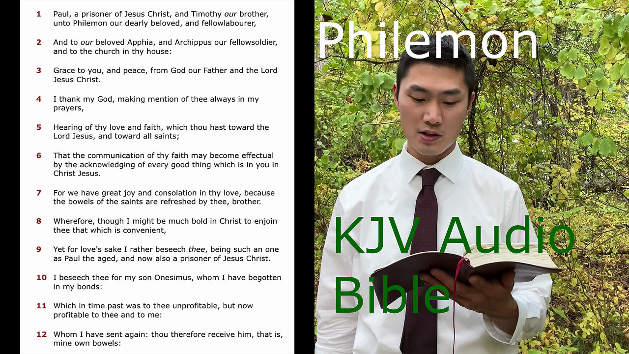 Philemon KJV Audio Bible Reading with Scripture on Screen